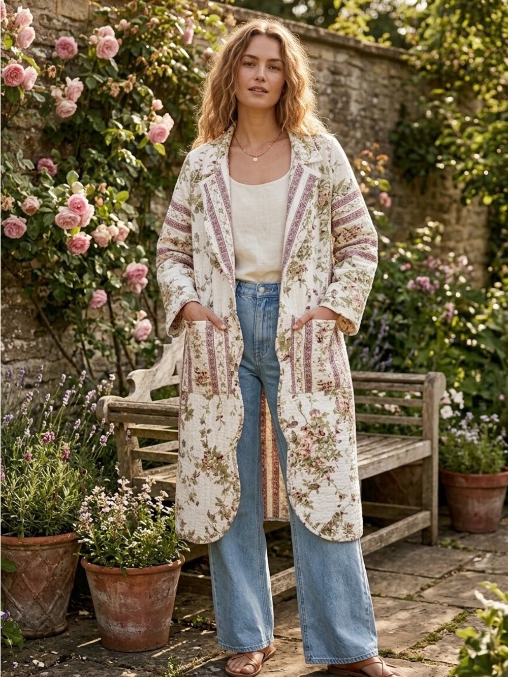 Handmade 🪡 🧵 Upcycled Lightweight Maxi Cardigan Coat